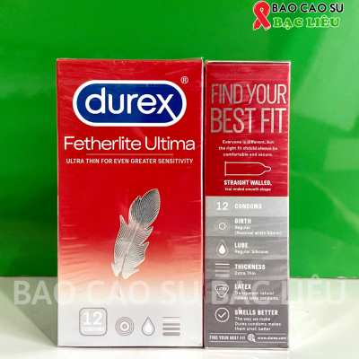 Bao cao su siêu mỏng Durex Fetherlite hộp 12 cái