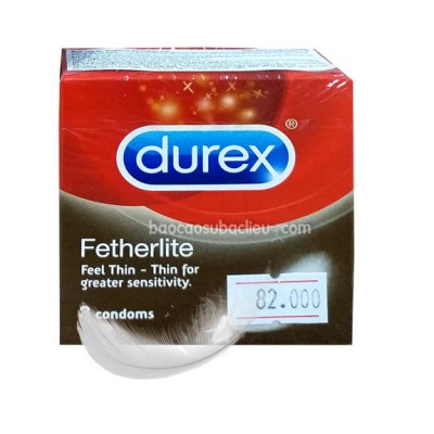 Bao cao su siêu mỏng Durex Fetherlite hộp 3 cái