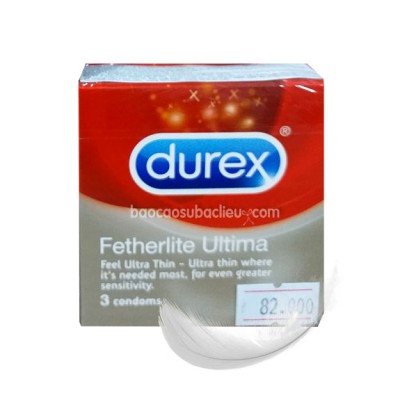 Bao cao su siêu mỏng Durex Fetherlite Ultima hộp 3 cái