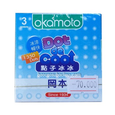 Bao Cao Su Okamoto Dot De Cool 3s (BCS kéo dài thời gian)