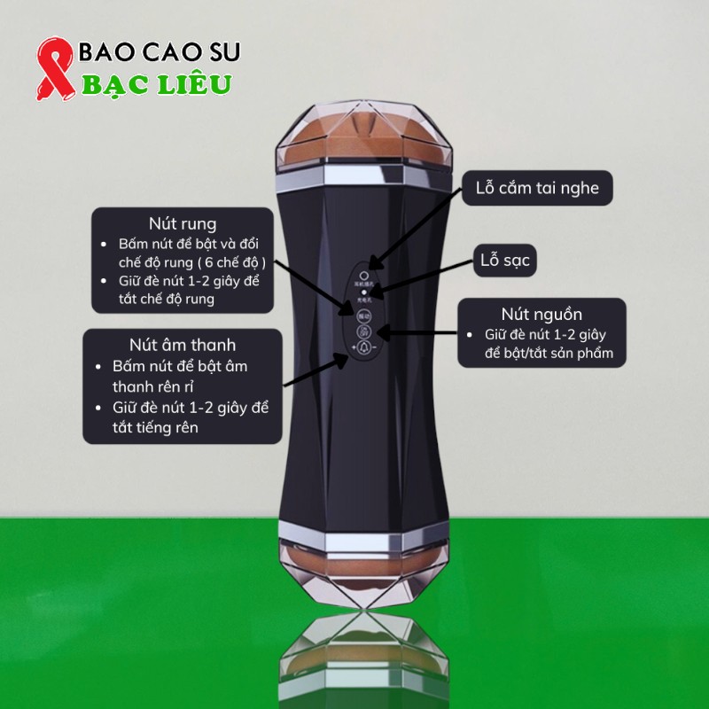 Âm Đạo Giả 2 Đầu Rung – Âm Thanh Rên Chân Thật Luba Mini Chính Hãng Jiuai | Tại Bao Cao Su Bạc Liêu