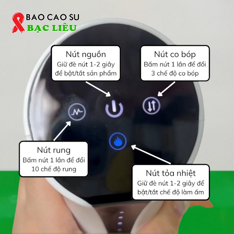 Máy Thủ Dâm Rung Co Bóp Bú Mút Sưởi Ấm – Màn Hình LED Cảm Ứng | Tại Bao Cao Su Bạc Liêu