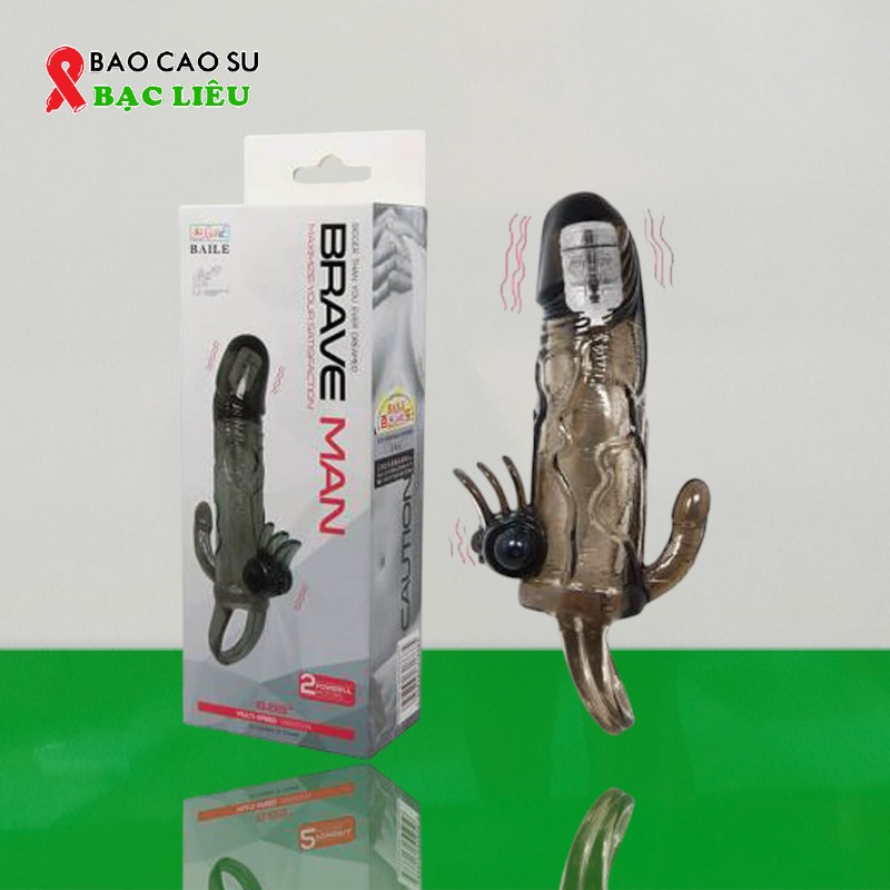 Bao Đôn Dên Brave Man Rung Nhánh & Đầu – Có Quai Đeo Chống Tuột Chính Hãng | Tại Bao Cao Su Bạc Liêu