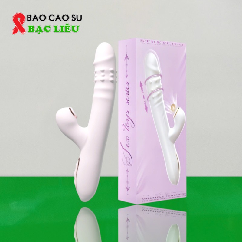 Dương vật giả Stretch cầm tay - Rung Hút Thụt Xoay Tại Bao Cao Su Bạc Liêu