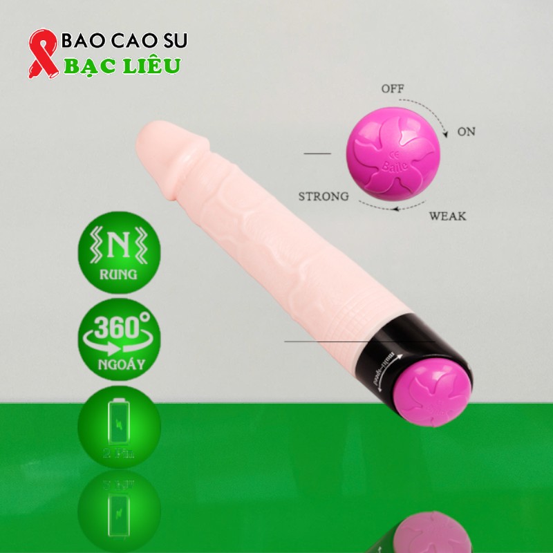 Dương Vật Giả Baile Rung Ngoáy Cầm Tay 2 Pin Chính Hãng Tại Bao Cao Su Bạc Liêu