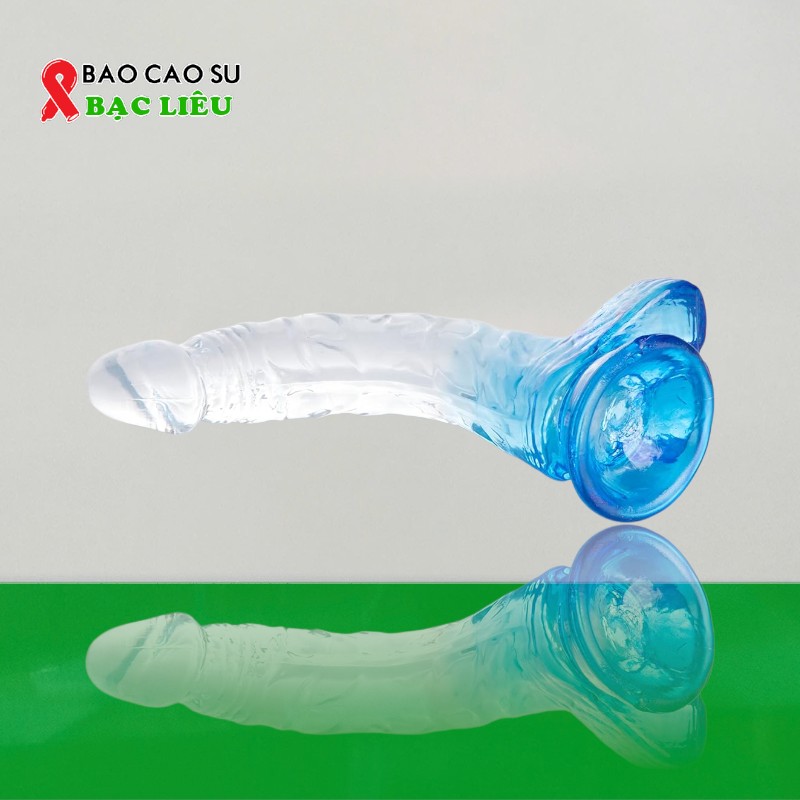 Dương Vật Giả Dáng Cong – Hít Tường 2 Màu Mềm Dẻo | Tại Bao Cao Su Bạc Liêu