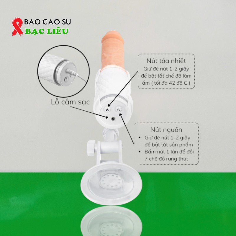 Dương Vật Giả Diamond Gắn Tường Rung Thụt Phát Nhiệt Điều Khiển Từ Xa | Tại Bao Cao Su Bạc Liêu