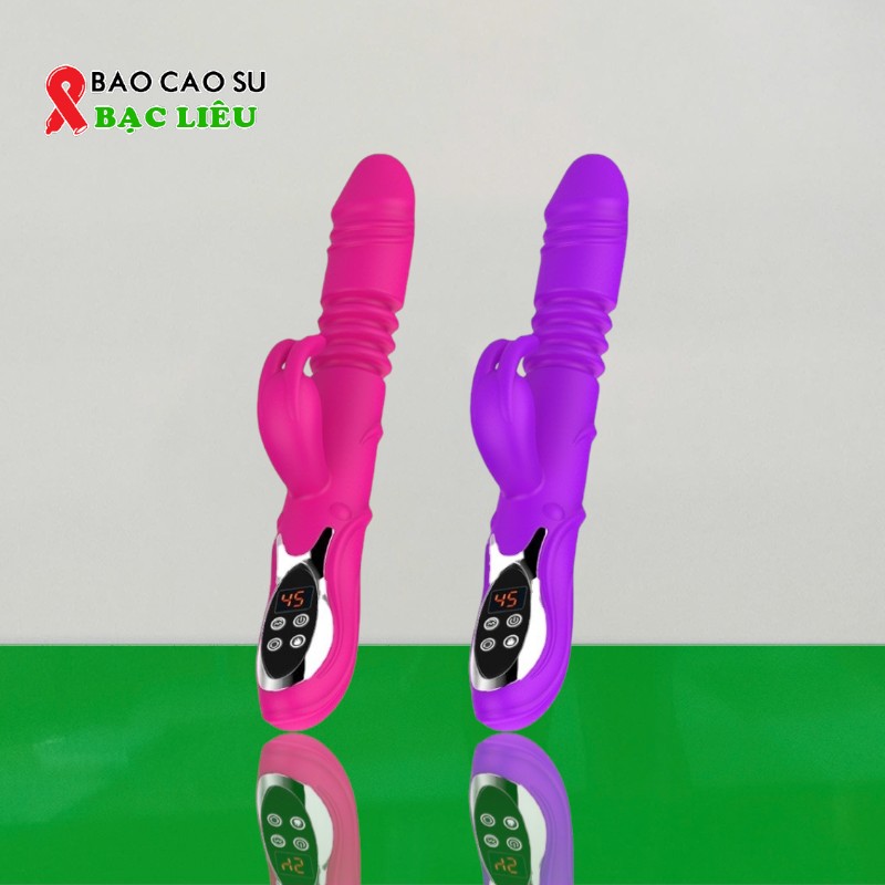 Dương Vật Giả Rung, Thụt, Nhánh Tai Thỏ – Phát Nhiệt, Điều Khiển Màn Hình LED Cao Cấp | Tại Bao Cao Su Bạc Liêu