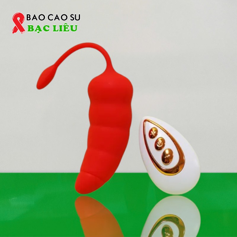 Trứng Rung Hình Trái Ớt 10 Chế Độ – Điều Khiển Từ Xa | Silicone Cao Cấp, Chống Nước, Rung Êm | Bao Cao Su Bạc Liêu
