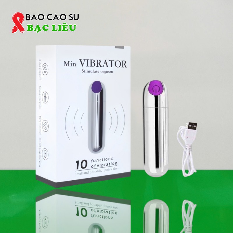 Trứng Rung Tình Yêu Viên Đạn Inox Mini 10 Chế Độ Rung – Sang Xịn Bền Bỉ | Tại Bao Cao Su Bạc Liêu