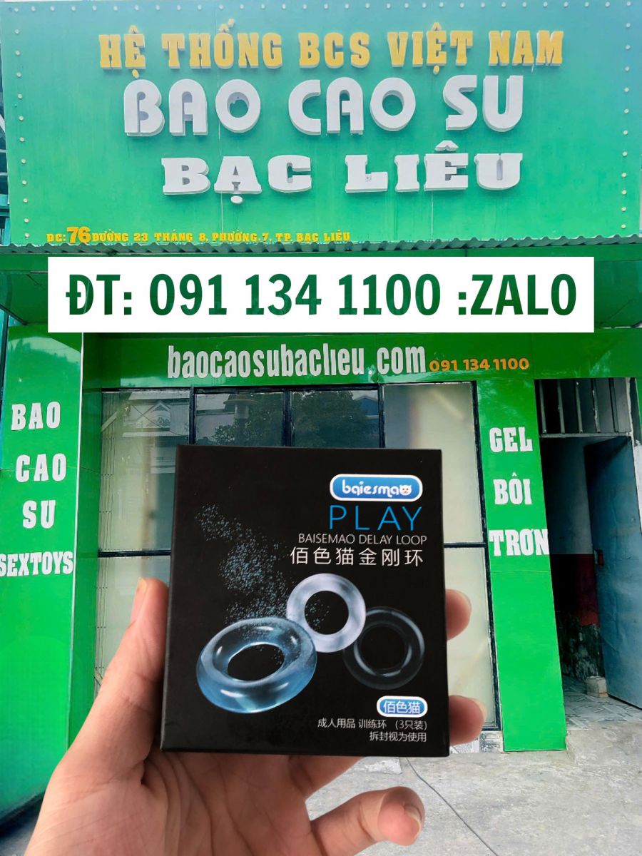 Bộ vòng đeo dương vật Baisemao trơn 3 cái – Chống xuất tinh sớm | tại Bao Cao Su Bạc Liêu