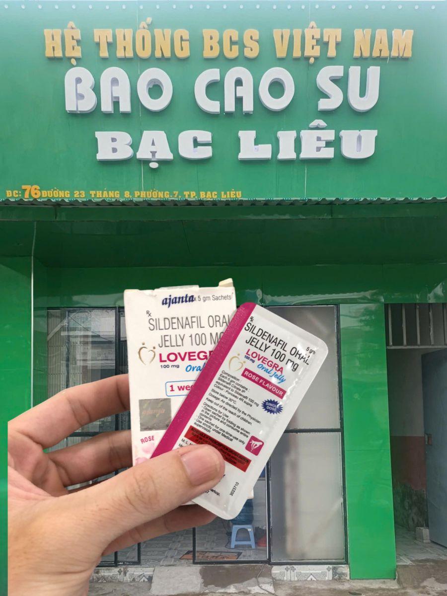 Lovegra Oral Jelly 100mg - hỗ trợ sinh lý nữ - tăng ham muốn và khoái cảm cho nữ tại bao cao su Bạc Liêu