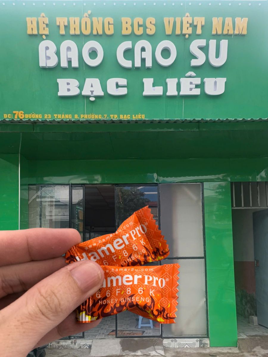 Kẹo sâm Hamer Pro hương mật ong 66F86K Honey Ginseng tăng sinh lý nam chính hãng tại bao cao su Bạc Liêu