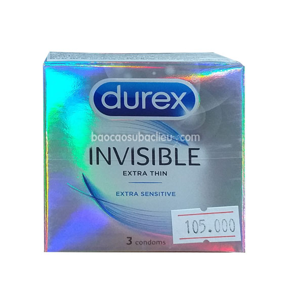 Bao cao su siêu mỏng Durex Invisible Extra thin hộp 3 cái