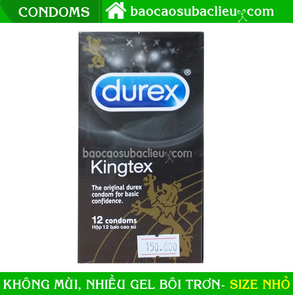 Bao co su size nhỏ Durex Kingtex
