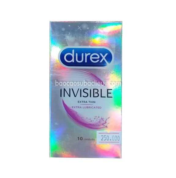 Bao cao su siêu mỏng Durex Invisible Extra Lubrica hộp 10 cái