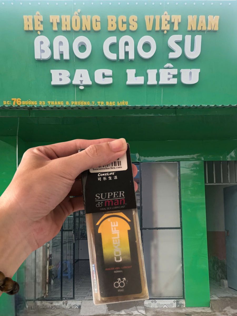 Gel bôi trơn hậu môn Coke Life Super Man Normal - giảm đau rát tại bao cao su Bạc Liêu