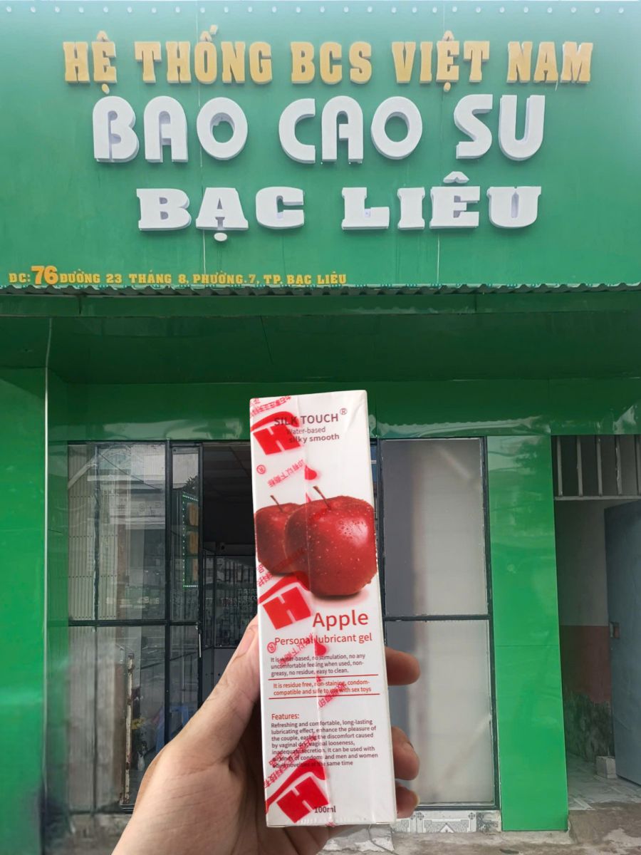 Gel bôi trơn Silk Touch hương táo 100ml - tại bao cao su Bạc Liêu