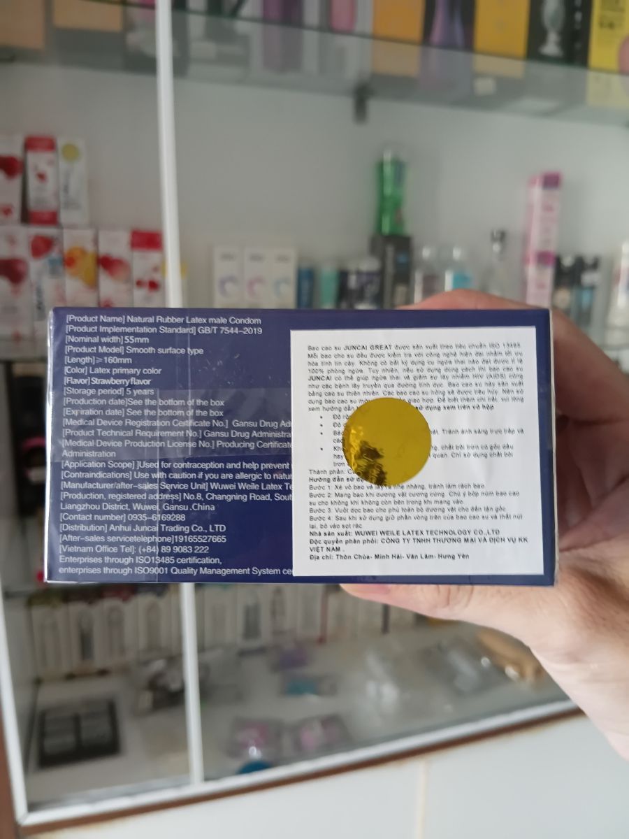 Bao Cao Su Juncai Great Feeling Ultrathin Size Lớn 55mm Tại Bạc Liêu – Siêu Mỏng 0.01, Cảm Giác Chân Thực