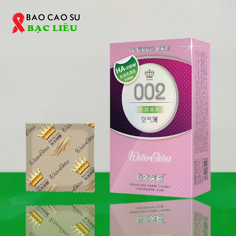 Bao Cao Su Khách Sạn HA 002 (100 Cái) – Siêu Mỏng 0.02, Nhiều Gel, Trơn Mượt | Tại Bao Cao Su Bạc Liêu
