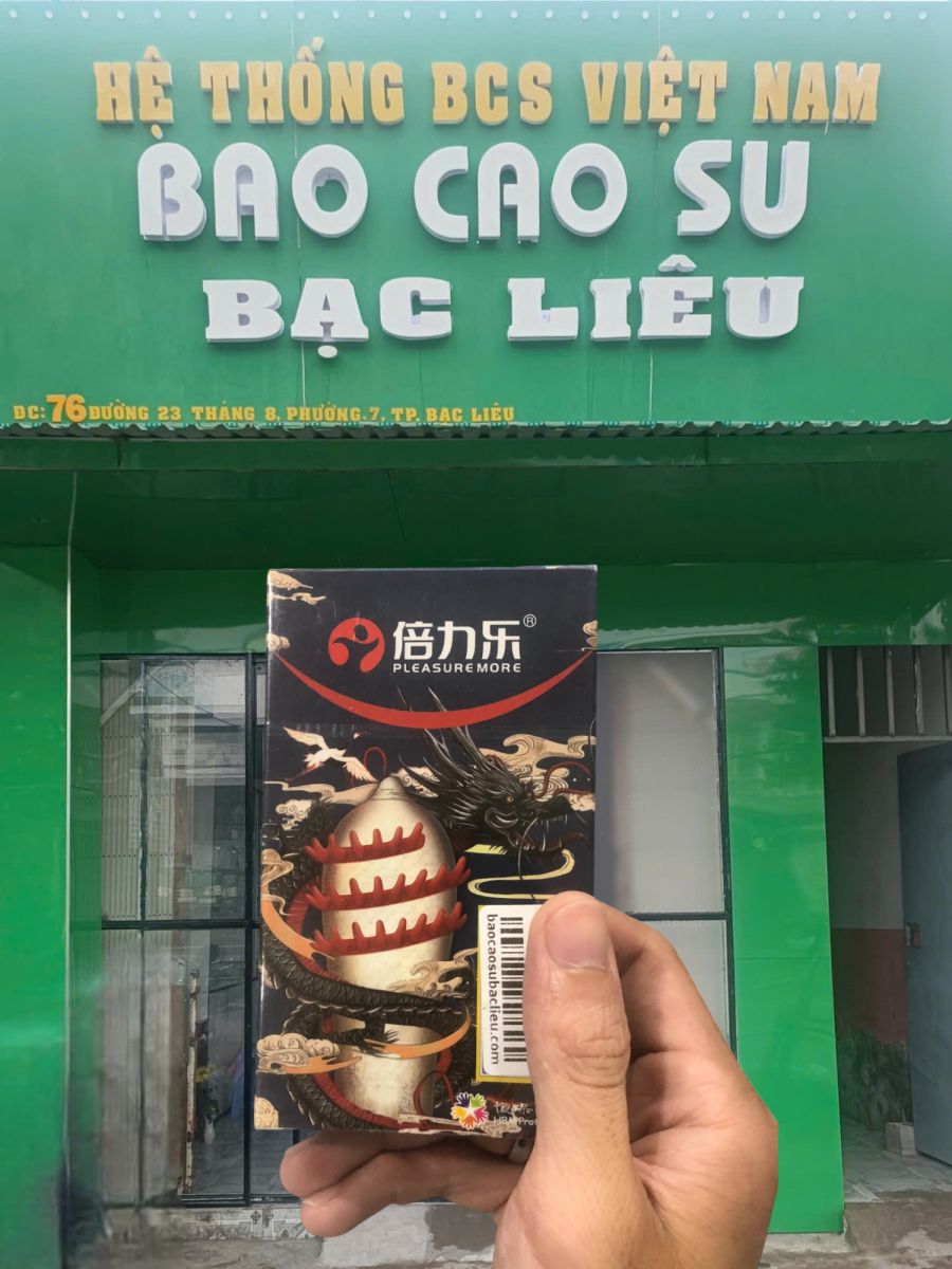 Bao cao su HBM Rồng Đen - Siêu Gai tại bao cao su Bạc Liêu