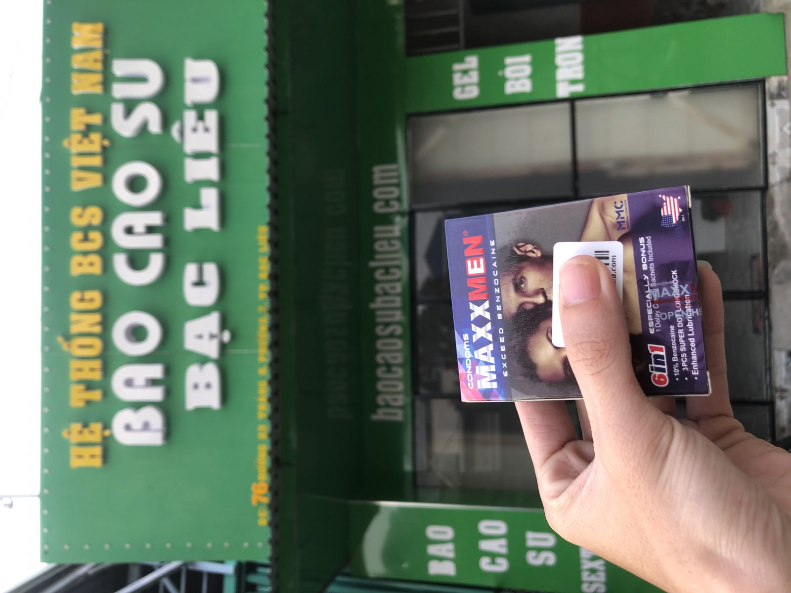 Bao cao su Maxxmen 6in1 gân  gai mịn hộp 3 cái - kéo dài thời gian tại bao cao su Bạc Liêu