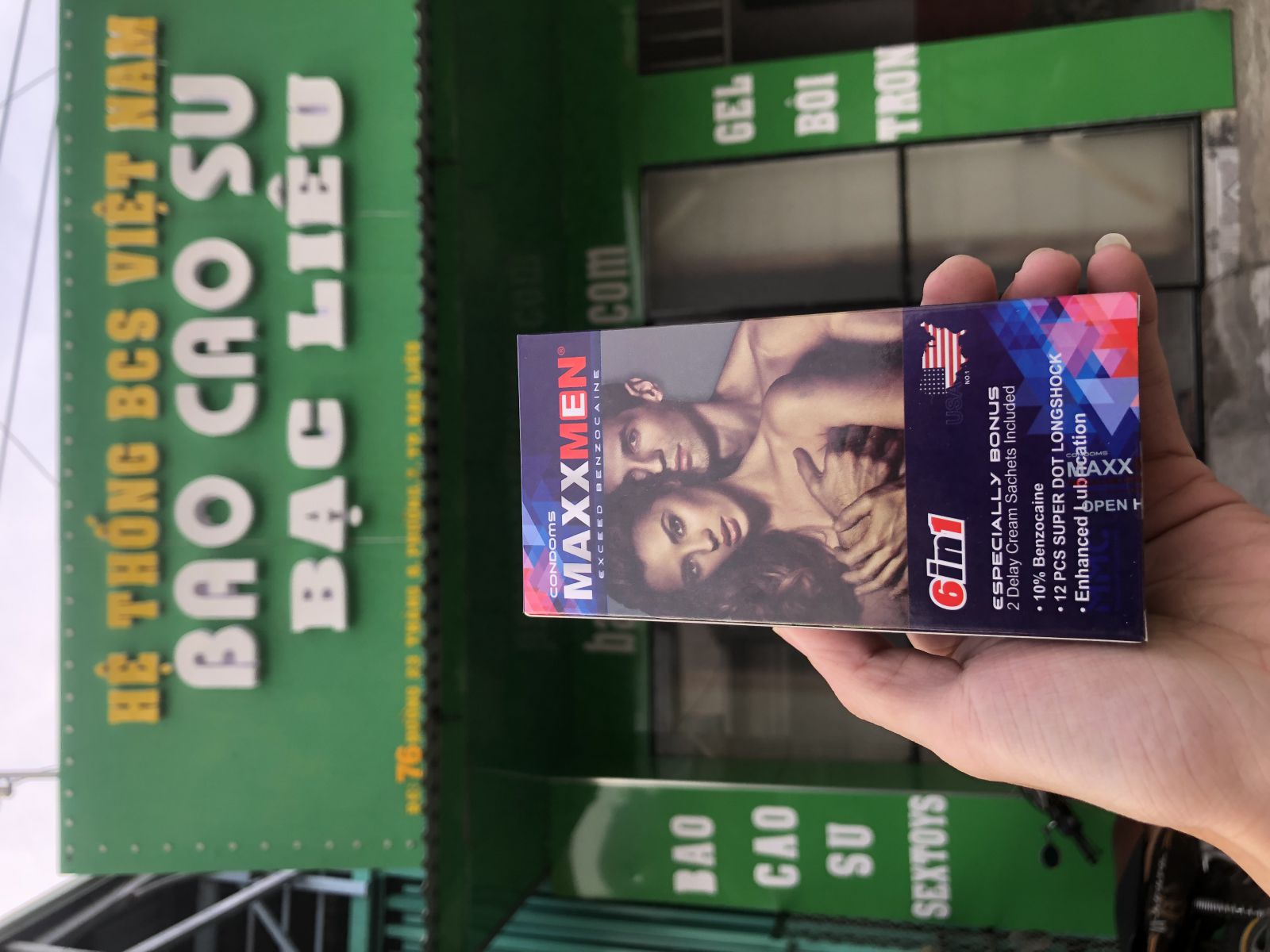 bao cao su Maxxmen 6in1 gân gai mịn hộp 12 cái - kéo dài thời gian cho nam tại bao cao su Bạc Liêu