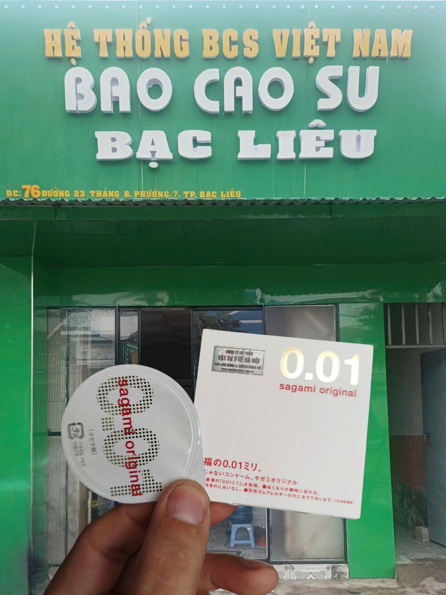Bao cao su Sagami Original 001 của Nhật Bản size 55mm hộp 1 cái tại bao cao su Bạc Liêu